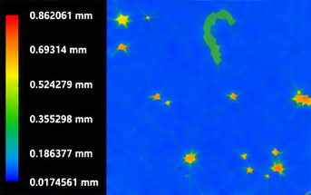 3D height mapping and distribution analysis
